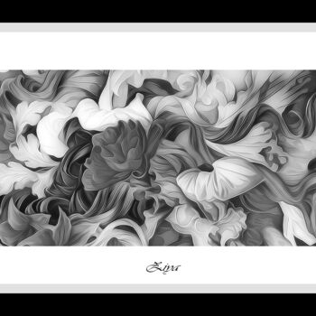 Peinture intitulée "Black&White" par Ziya Tatar, Œuvre d'art originale, Peinture numérique