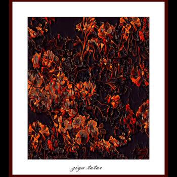 Ζωγραφική με τίτλο "Burnt nature 3" από Ziya Tatar, Αυθεντικά έργα τέχνης, Ψηφιακή ζωγραφική