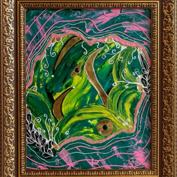 Painting titled "Tara flow" by Zizane Yong, Original Artwork, Acrylic Mounted on Wood Stretcher frame