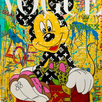 Картина под названием "Mickey Mouse from t…" - Zlata Selezneva, Подлинное произведение искусства, Акрил