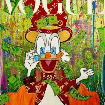 Painting titled "Scrooge McDuck from…" by Zlata Selezneva, Original Artwork, Acrylic