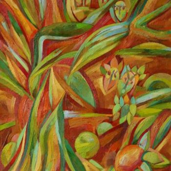 Painting titled "Garden, flowers,spi…" by Zlatarev, Original Artwork
