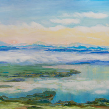 Painting titled "Dreams in clouds" by Zenovii Mirchuk, Original Artwork, Oil