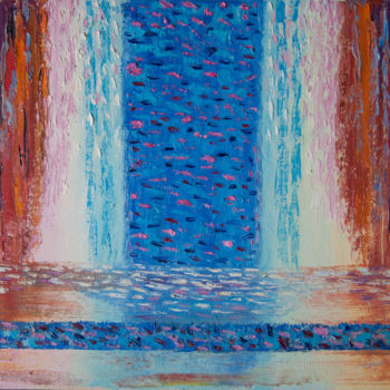Картина под названием "Blue space" - Zenovii Mirchuk, Подлинное произведение искусства, Масло