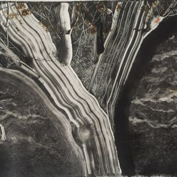 Printmaking titled "tree2" by Yi Zhong Zhang, Original Artwork