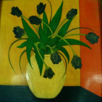 Malerei mit dem Titel "Otra de Tulipanes" von Zoa Torralbo, Original-Kunstwerk