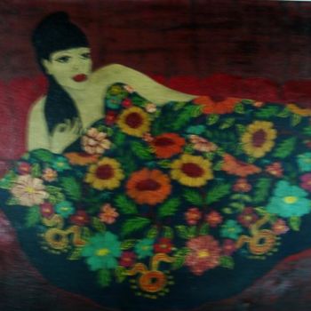 Ζωγραφική με τίτλο "Falda floreada" από Zoa Torralbo, Αυθεντικά έργα τέχνης