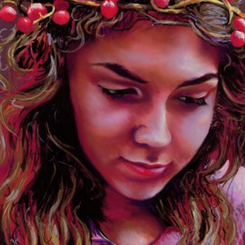 Painting titled "Sweet Bryony" by Zoe Norman, Original Artwork, Pastel