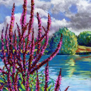Painting titled "Summer on the Norfo…" by Zoe Norman, Original Artwork, Pastel