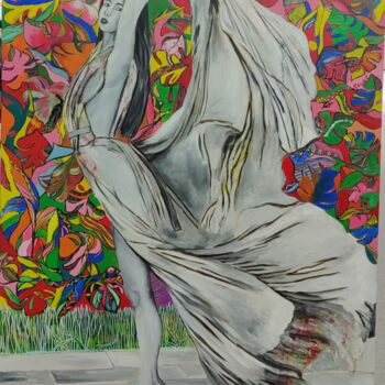 Peinture intitulée "Dancing Lady" par Zoher Husain Shafique, Œuvre d'art originale, Acrylique