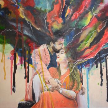 Pittura intitolato "Colours of Love" da Zoher Husain Shafique, Opera d'arte originale, Acrilico