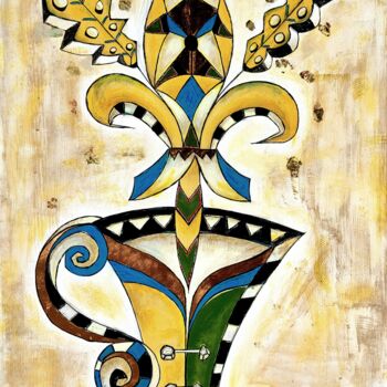 Pittura intitolato "LILIUM" da Zol Artistic, Opera d'arte originale, Acrilico Montato su Telaio per barella in legno