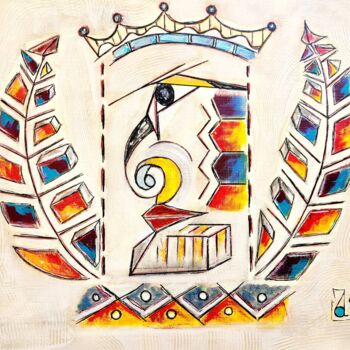 Картина под названием "CÉSAR" - Zol Artistic, Подлинное произведение искусства, Акрил Установлен на Деревянная рама для носи…
