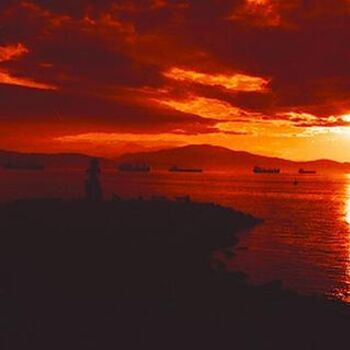 Photography titled "Sunset Of Fire" by Zoltan Buday, Original Artwork