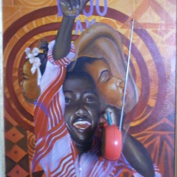 Painting titled "Radio doz" by Zomo, Original Artwork