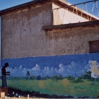 Peinture intitulée "Murale a préfailles…" par Zomo, Œuvre d'art originale