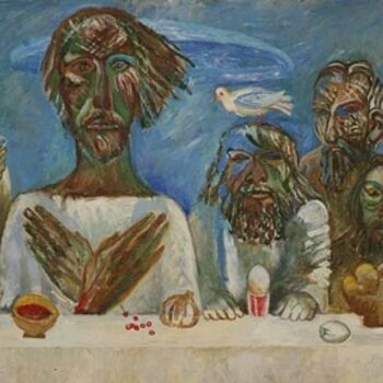 Картина под названием "Тайная вечеря" - Юрий Цыганов, Подлинное произведение искусства