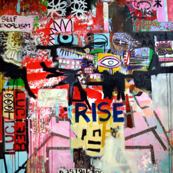 Malerei mit dem Titel "Lucifer Rising" von Zoole, Original-Kunstwerk, Acryl