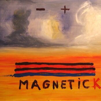 Painting titled "magnetick" by Zoran Komatinović, Original Artwork