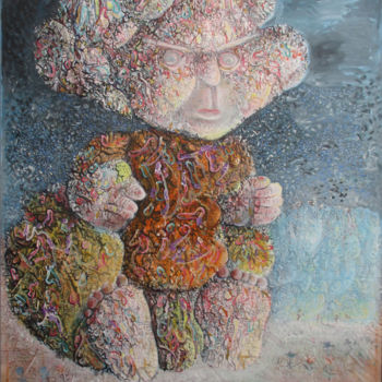 Painting titled "THE BEAR" by Zoran Zugic, Original Artwork, Acrylic