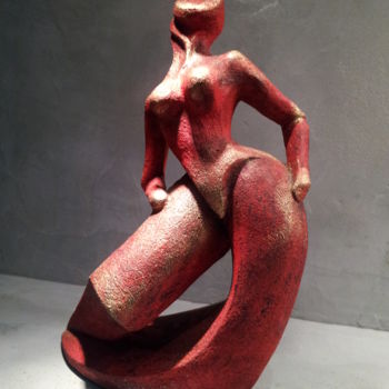 「SWING original」というタイトルの彫刻 Zou.Sculptureによって, オリジナルのアートワーク, テラコッタ