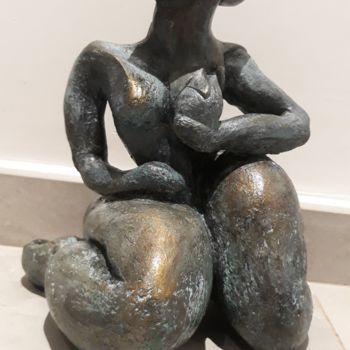 Sculpture titled "poétique" by Zou.Sculpture, Original Artwork, Terra cotta
