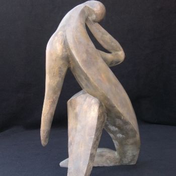 Sculpture titled "optimiste" by Zou.Sculpture, Original Artwork, Resin