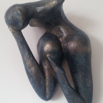 Skulptur mit dem Titel "contorsion.jpg" von Zou.Sculpture, Original-Kunstwerk, Terra cotta