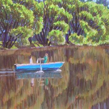 Рисунок под названием "On a boat" - Aleksey Zuev, Подлинное произведение искусства