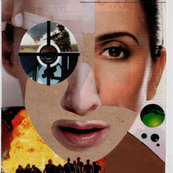 Collages getiteld "On fire" door Aleksei Zuev, Origineel Kunstwerk, Collages