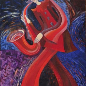 Картина под названием "диптих "Вечерняя ме…" - Юлия Жуковская, Подлинное произведение искусства