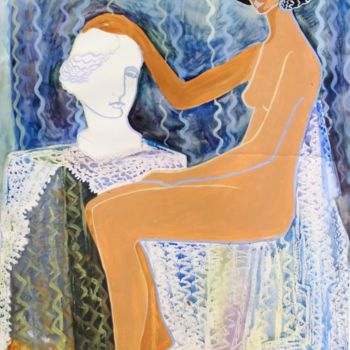 Картина под названием "красотка" - Юлия Жуковская, Подлинное произведение искусства