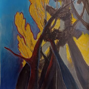 Schilderij getiteld "Fire" door Zuzanna Musiał, Origineel Kunstwerk, Olie