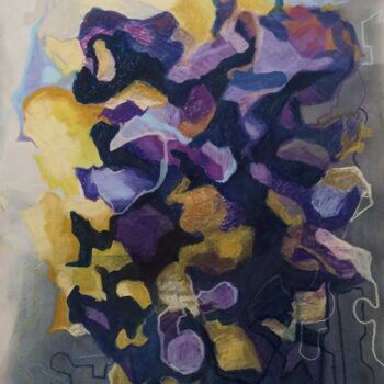 Peinture intitulée "Purple mass" par Zuzanna Musiał, Œuvre d'art originale, Huile