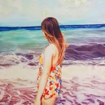 Painting titled "THE HOT WAVES" by Zeynep Hasırcı, Original Artwork, Other