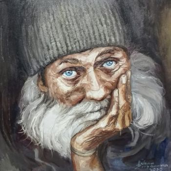 Painting titled "Street faces" by Helena Zyryanova, Original Artwork, Oil