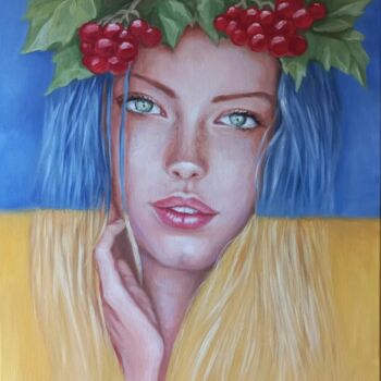 "Red viburnum" başlıklı Tablo Helena Zyryanova tarafından, Orijinal sanat, Petrol