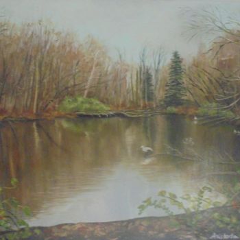 绘画 标题为“river-nature” 由Liubov Aristova, 原创艺术品, 油