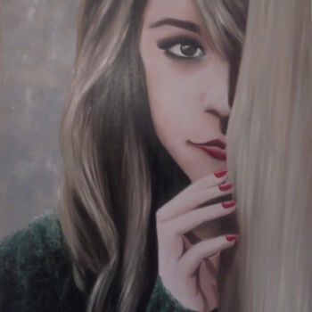 Картина под названием "SHYNESS 3" - Liubov Aristova, Подлинное произведение искусства, Масло