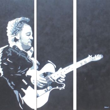 Peinture intitulée "Bruce Springsteen (…" par Liubov Aristova, Œuvre d'art originale, Huile