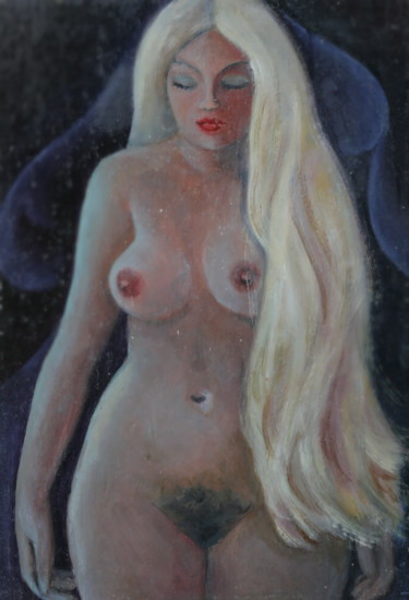 Peinture intitulée "Rubia con el pelo l…" par Valerii Klenov, Œuvre d'art originale, Huile