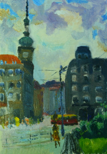 Malerei mit dem Titel "Brno (etude)" von Valerii Klenov, Original-Kunstwerk, Öl