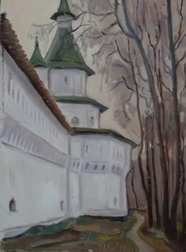 Malerei mit dem Titel "Kremlin Of "Rostov…" von Valerii Klenov, Original-Kunstwerk, Öl
