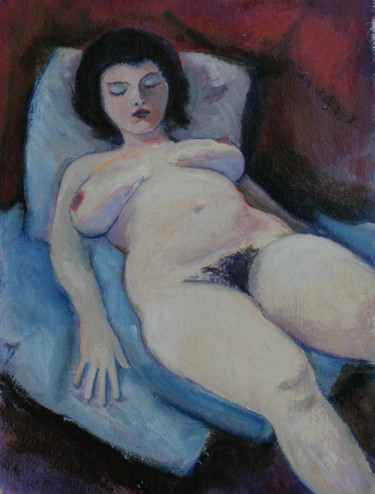 Painting titled "Lida" by Valerii Klenov, Original Artwork, Oil