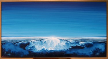 Peinture intitulée "там за горизонтом" par Tim Gradov, Œuvre d'art originale, Tempera