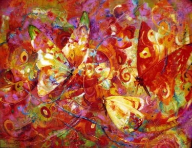 Картина под названием "Butterflies" - Татьяна Милаш, Подлинное произведение искусства, Масло