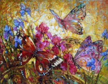 Картина под названием "Butterflies 5" - Татьяна Милаш, Подлинное произведение искусства