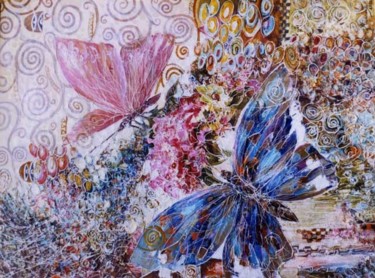 Картина под названием "Butterflies 6" - Татьяна Милаш, Подлинное произведение искусства, Масло