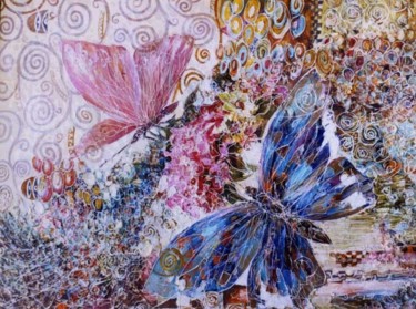 Картина под названием "Butterfly Blues" - Татьяна Милаш, Подлинное произведение искусства, Масло