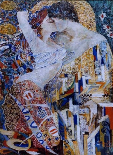 Картина под названием "Kiss" - Татьяна Милаш, Подлинное произведение искусства, Масло